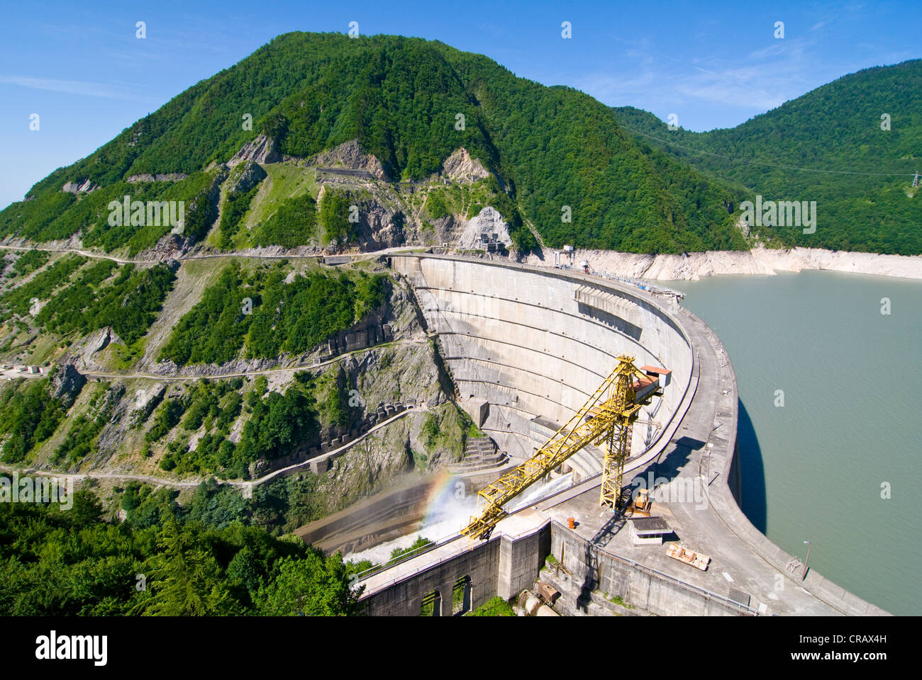 Barrage de l'Inguri entre la Géorgie et l'Abkhazie, au Moyen-Orient Banque D'Images