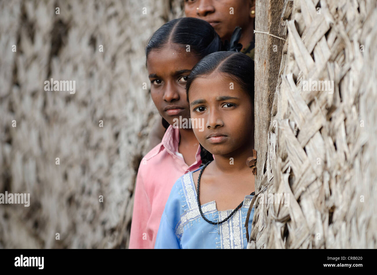 Fille, Karur, Tamil Nadu, Inde, Asie Banque D'Images