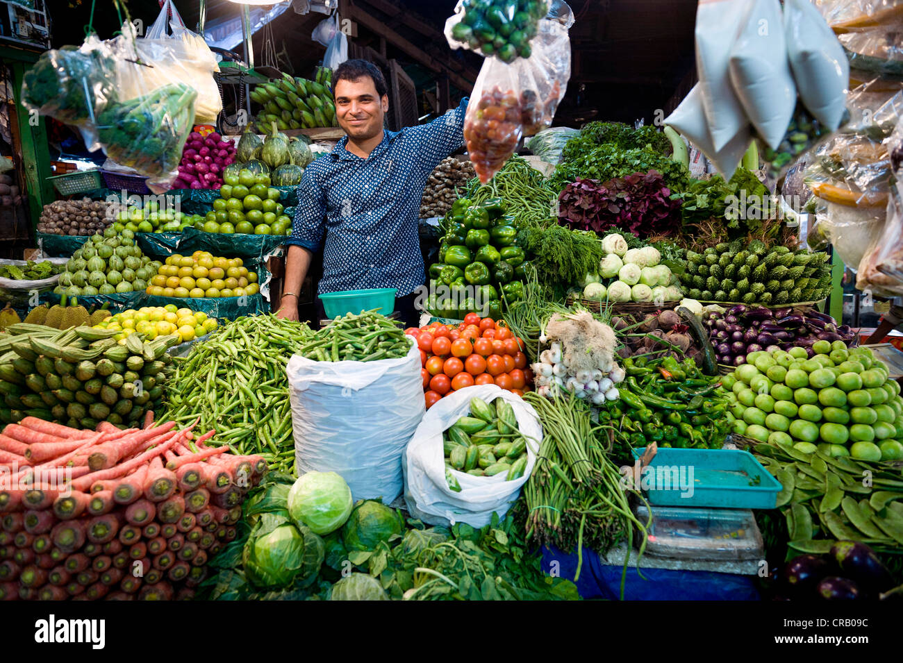 Marché aux légumes, Kolkata, Bengale occidental, Calcutta, Inde, Asie Banque D'Images