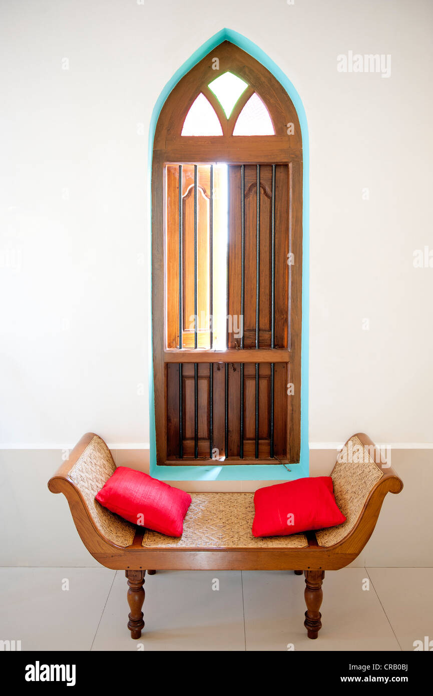 Dans la salle de bains de siège, l'hôtel Suite Hotel, pureté, Malabar s'échappe, Le Lac Vembanad, Kerala, Inde du Sud, Inde, Asie Banque D'Images