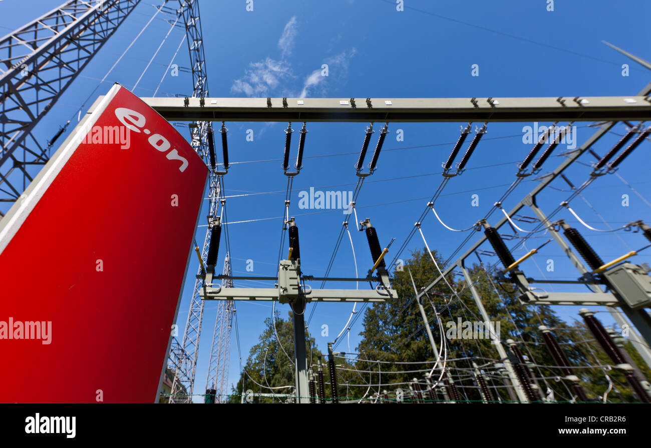F.SUR LE LAC Walchensee Lac Walchen ou d'expérience, station de commutation, Upper Bavaria, Bavaria, Germany, Europe Banque D'Images
