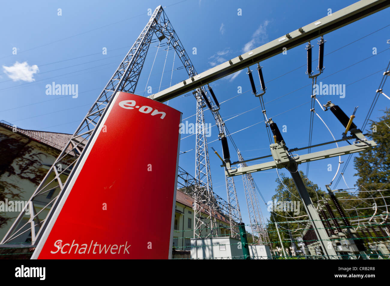 F.SUR LE LAC Walchensee Lac Walchen ou d'expérience, station de commutation, Upper Bavaria, Bavaria, Germany, Europe Banque D'Images