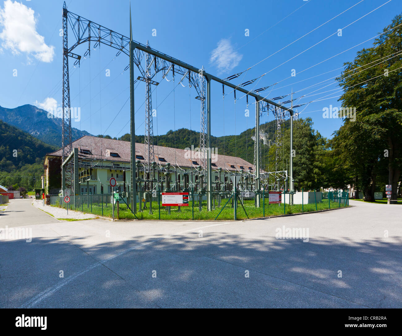 F.SUR LE LAC Walchen Power Plant, Close-expérience centrale hydroélectrique, station de commutation, Haute-Bavière, Bavière Banque D'Images