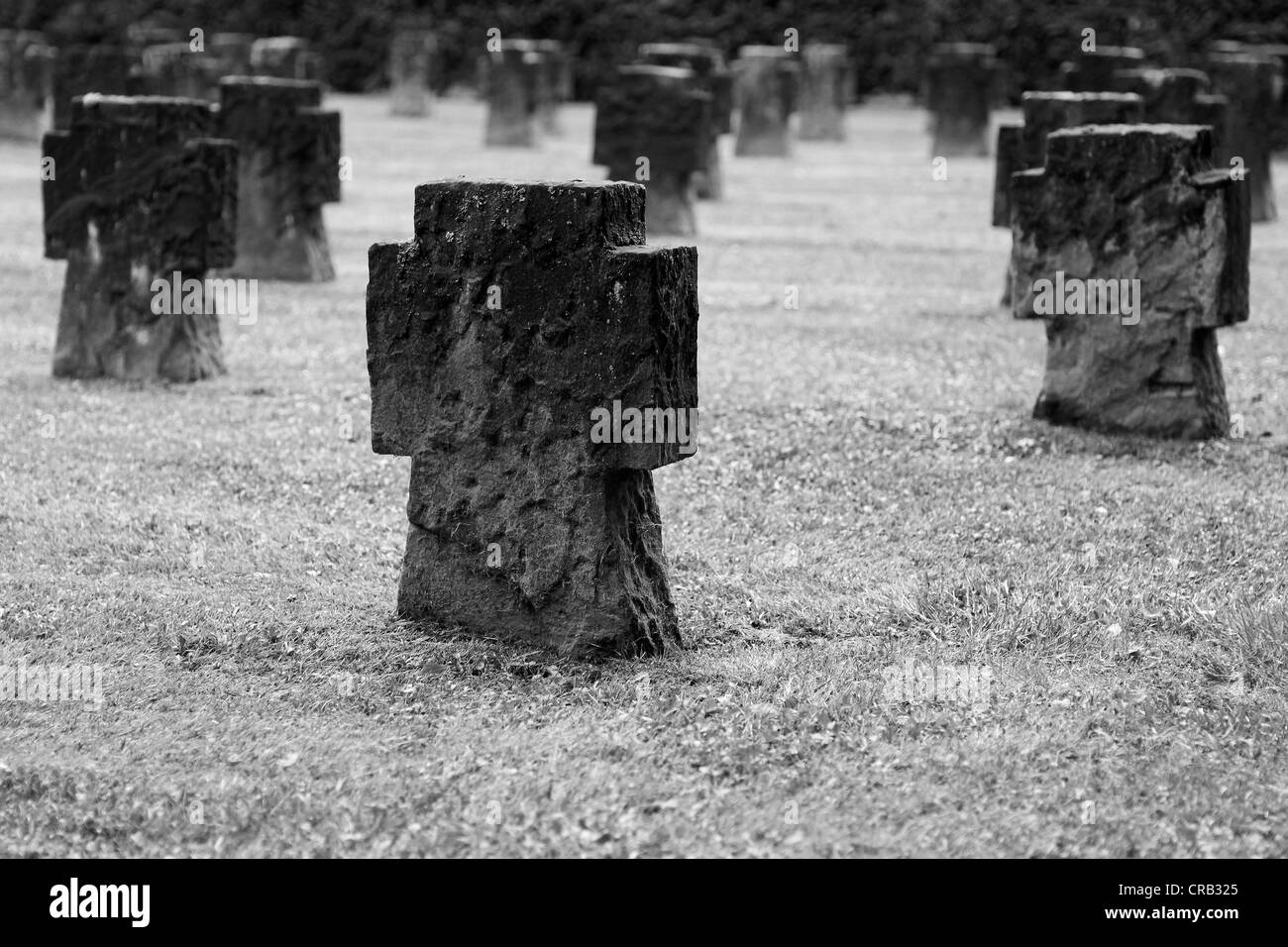 Pierres tombales, croix en pierre, cimetière Banque D'Images