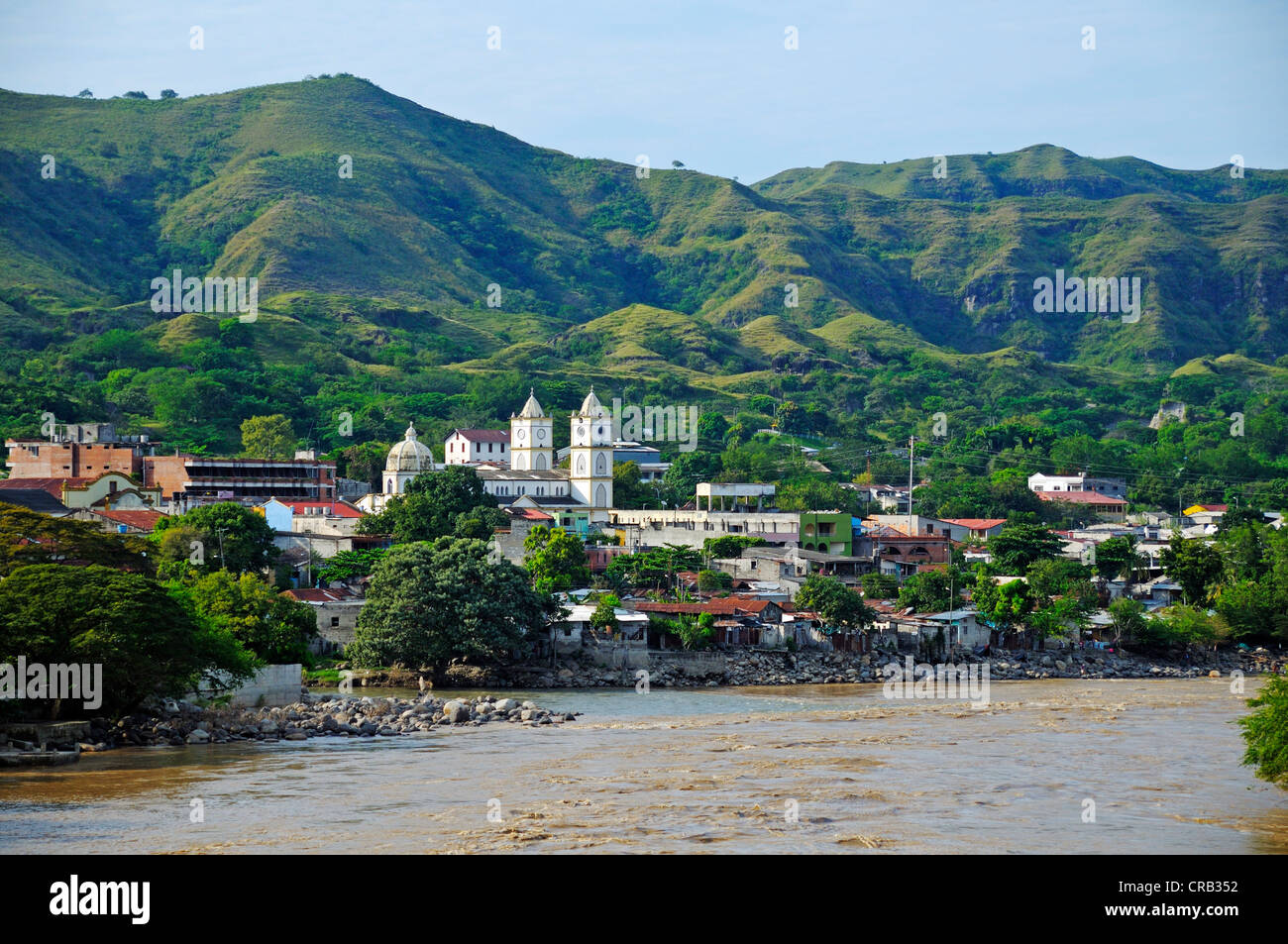 Vue de la ville de Honda sur les rives de la Magdalena, en Colombie, en Amérique du Sud, Amérique Latine Banque D'Images