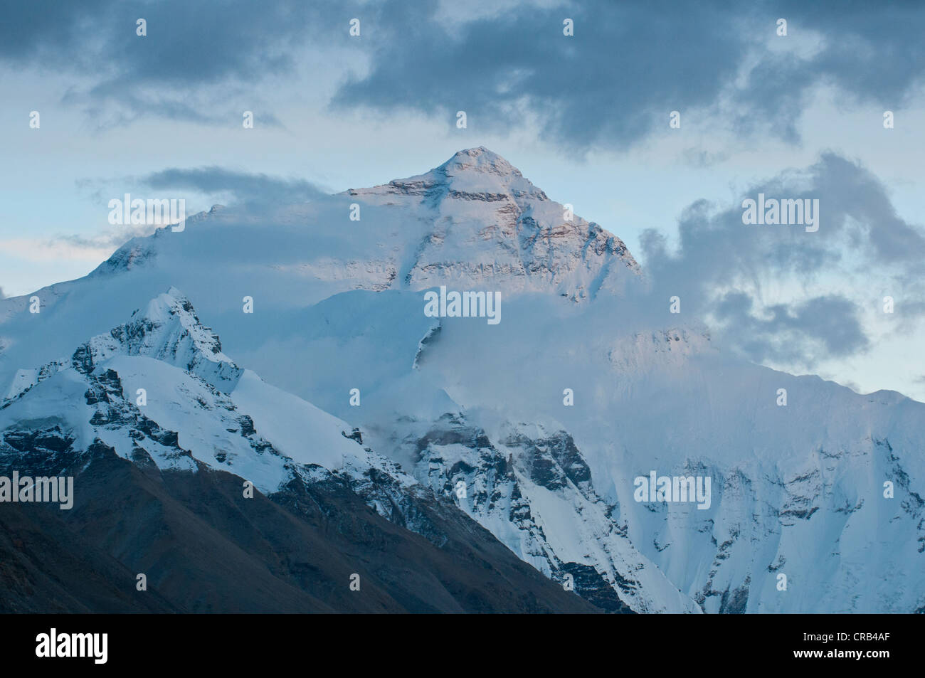 La face nord du mont Everest, Tibet, Asie Banque D'Images
