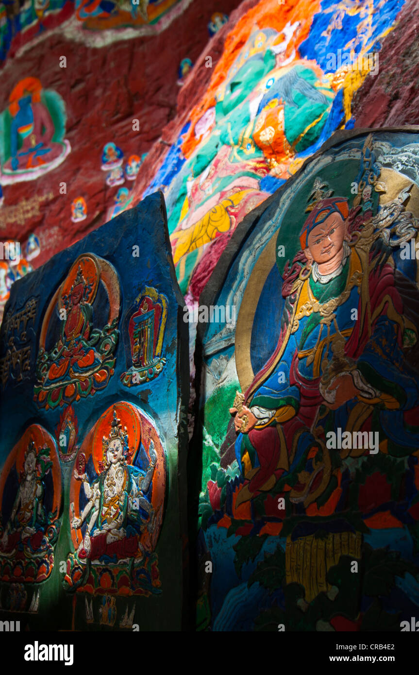 Le Blue Buddha à Lhassa, Tibet, Asie Banque D'Images