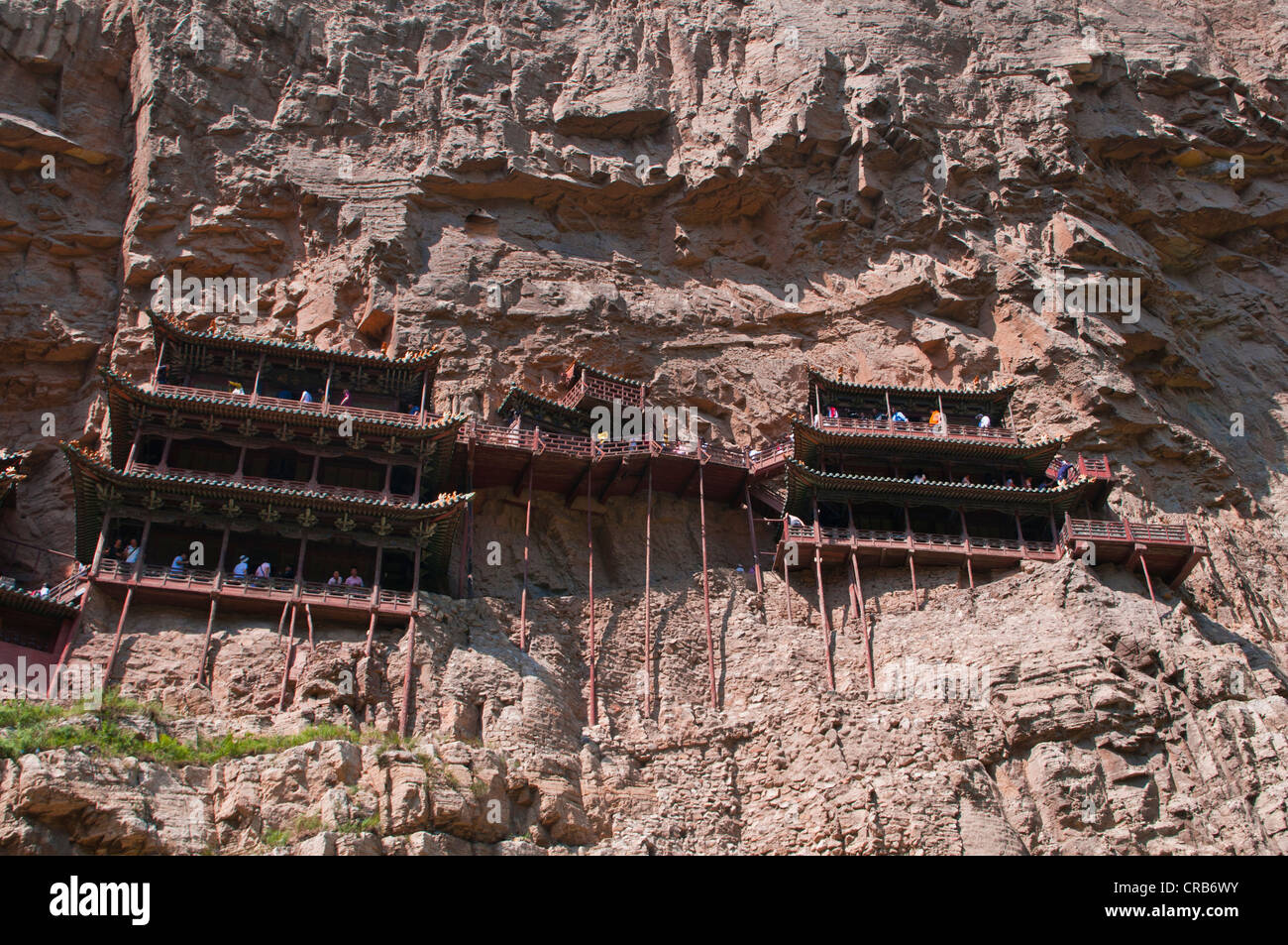Le monastère suspendu Xuankong Si, à Datong, Shanxi, China, Asia Banque D'Images