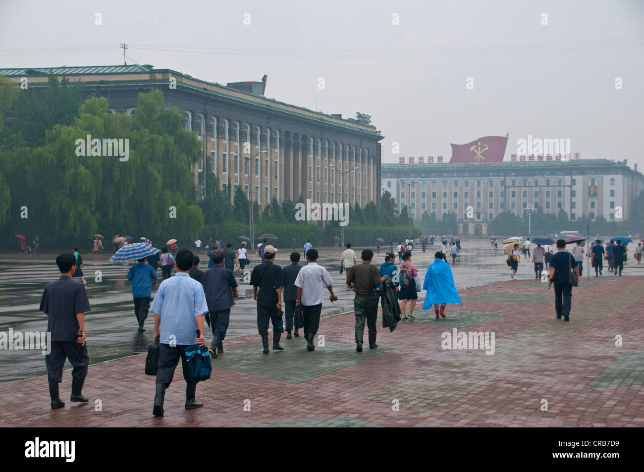 La Place Kim Il Sung, Pyongyang, Corée du Nord, d'Asie Banque D'Images