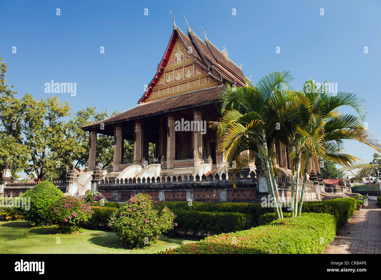 Musée de l'art bouddhiste, Ho Phra Keo temple, Vientiane, Laos, Indochine, Asie Banque D'Images