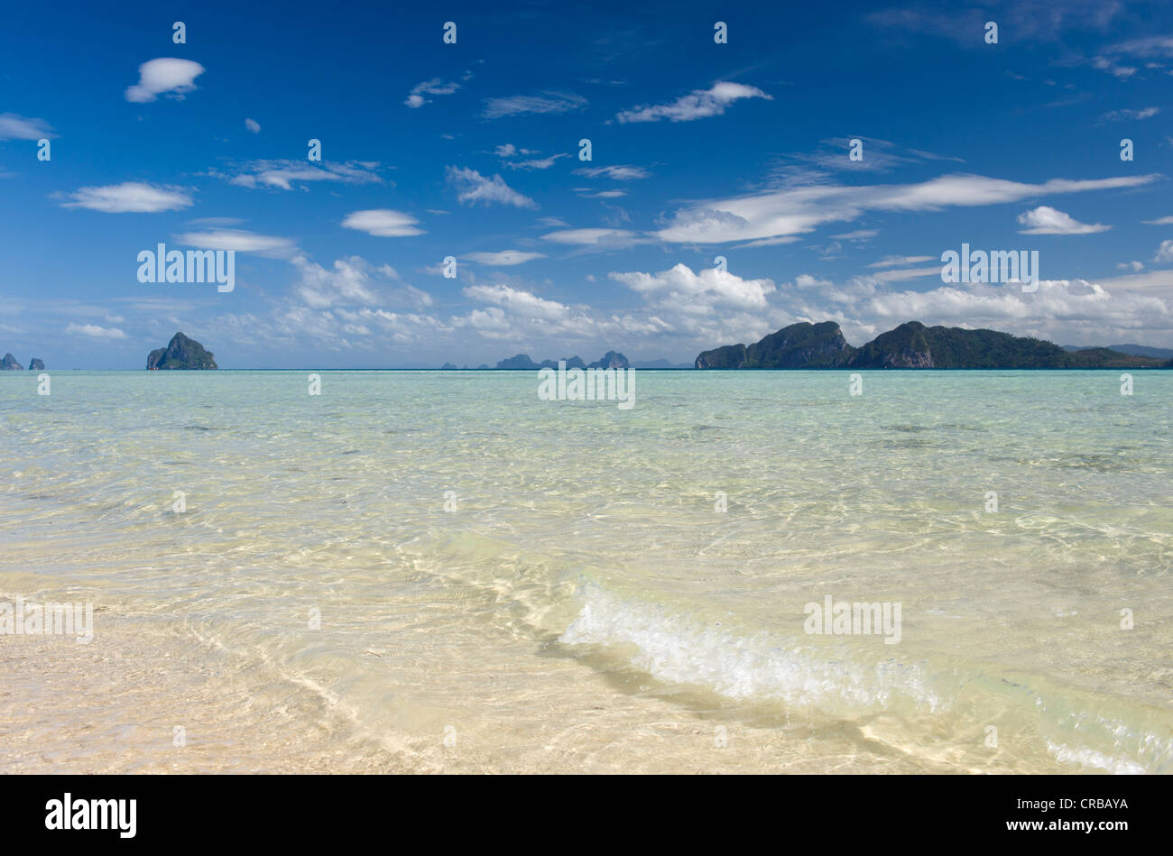Plage de sable fin, Ko Kradan, Koh Kradan, Trang, Thaïlande, Asie du Sud-Est, Asie Banque D'Images