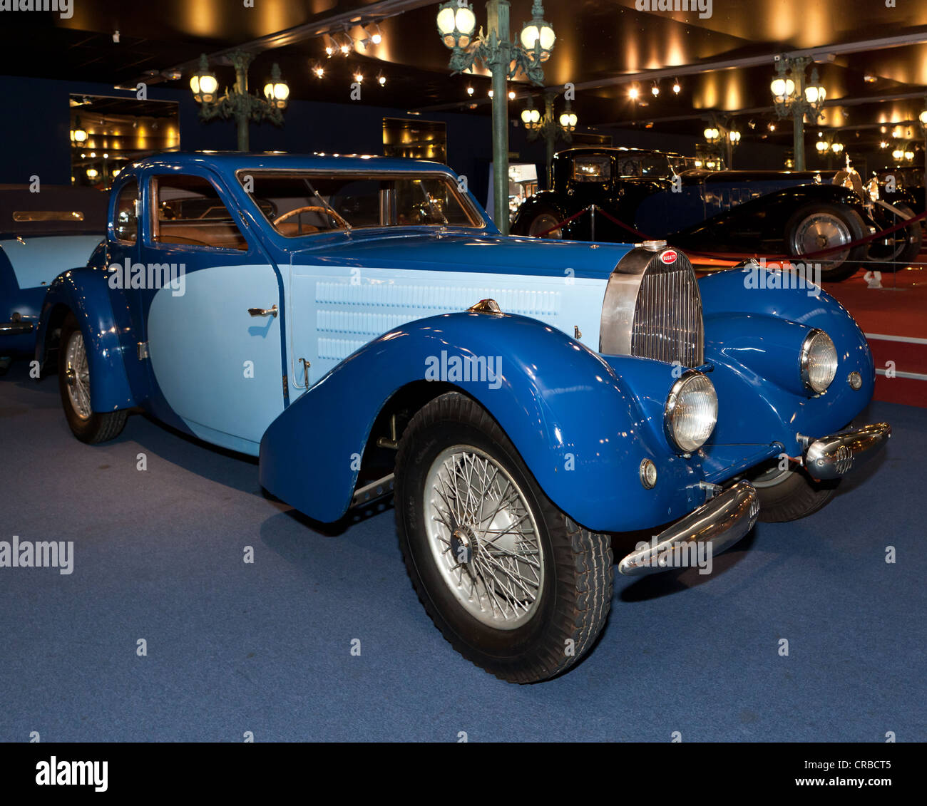 Coach Bugatti Type 57, construit en 1937, en France, Collection Schlumpf, Cité de l'automobile, Musée National Banque D'Images
