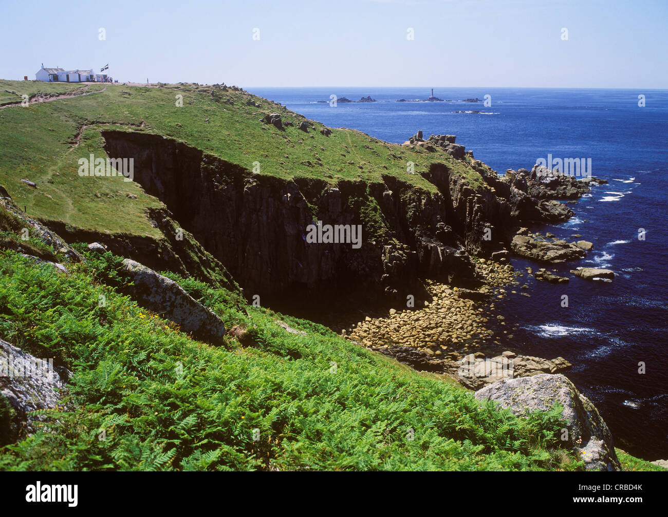 Falaise, Land's End, Cornwall, Angleterre, Royaume-Uni, Europe Banque D'Images