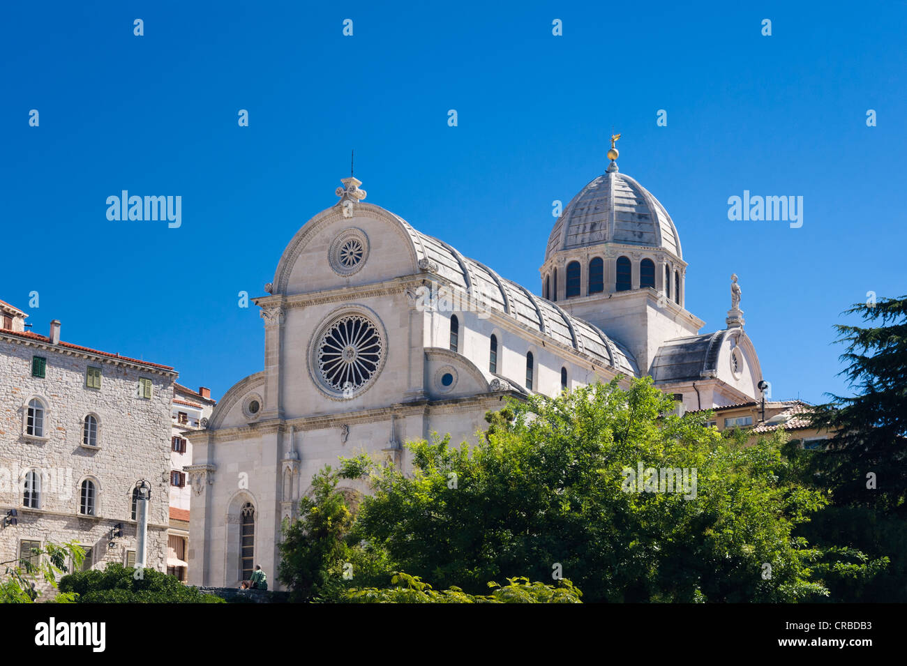Cathédrale de Sveti Jakov, Cathédrale de Saint James, Sibenik, Dalmatie, Croatie, Europe Banque D'Images