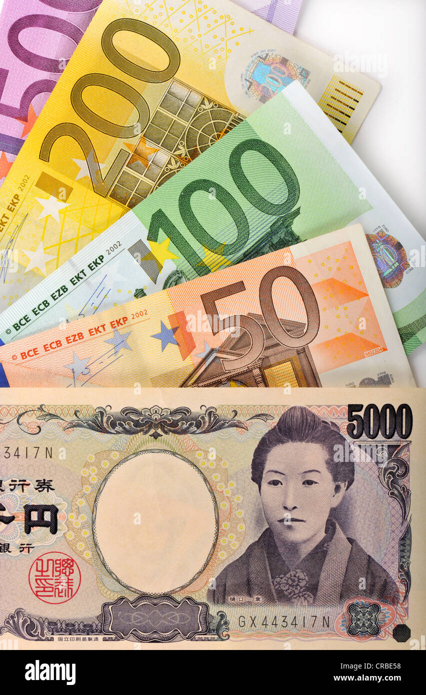 Image symbolique pour les taux de change, Chinese yuan renminbi, monnaie, de la République populaire de Chine, à l'Ouest Yuán Banque D'Images