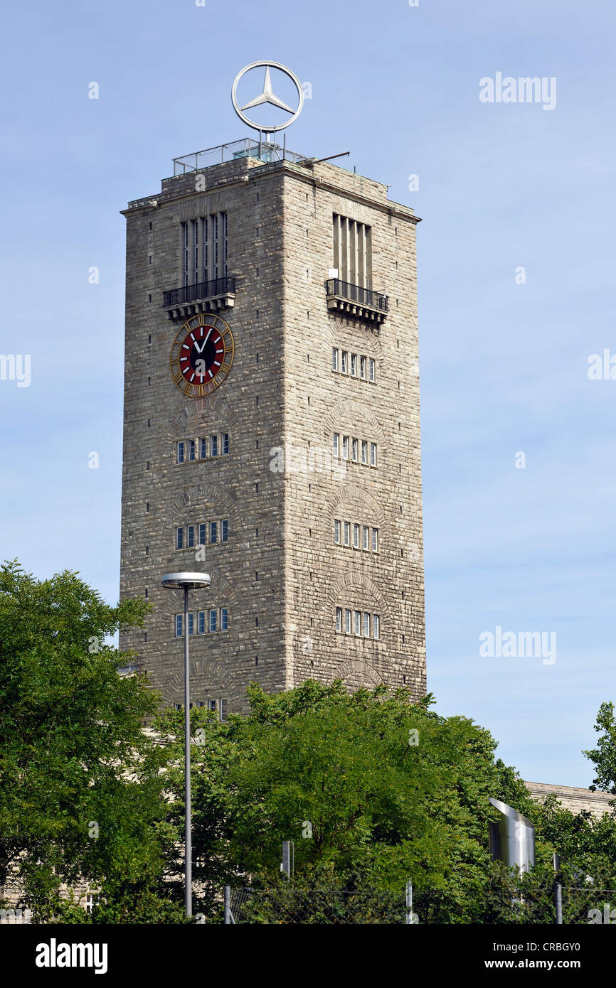 La tour de la gare, de la Gare Centrale, Stuttgart, Bade-Wurtemberg, Allemagne, Europe Banque D'Images