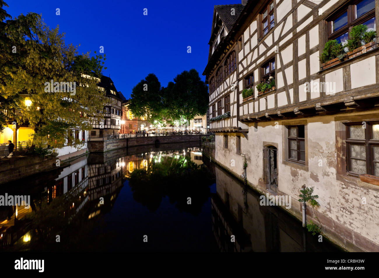 Maisons à colombages dans le quartier de La Petite France, Strasbourg, malade, Alsace, France, Europe Banque D'Images