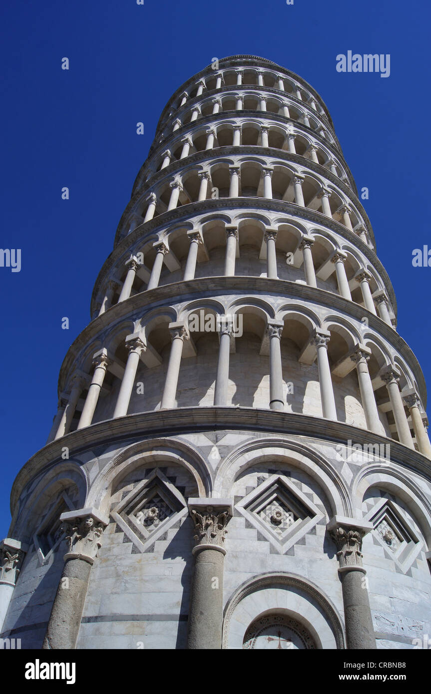La tour penchée de Pise, Toscane, Italie Banque D'Images