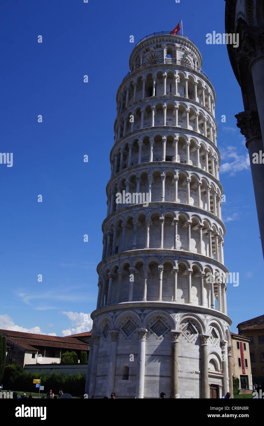 La tour penchée de Pise, Toscane, Italie Banque D'Images