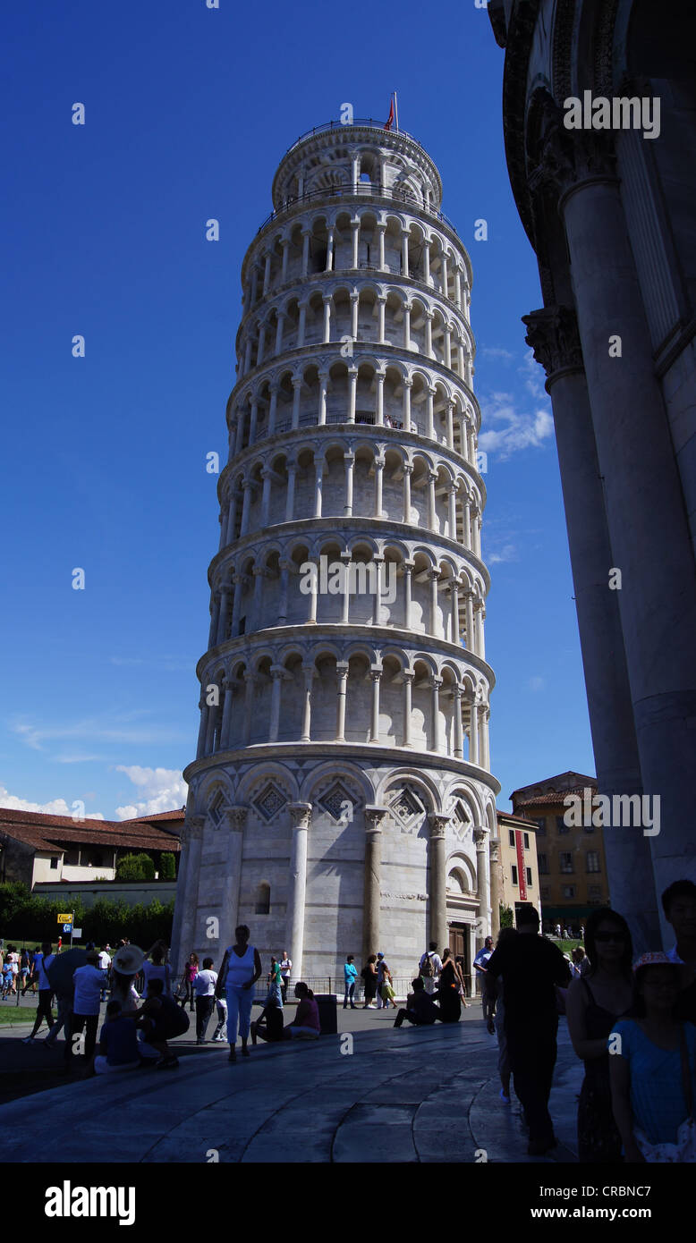 La tour penchée de Pise, Toscane, Italie Banque D'Images