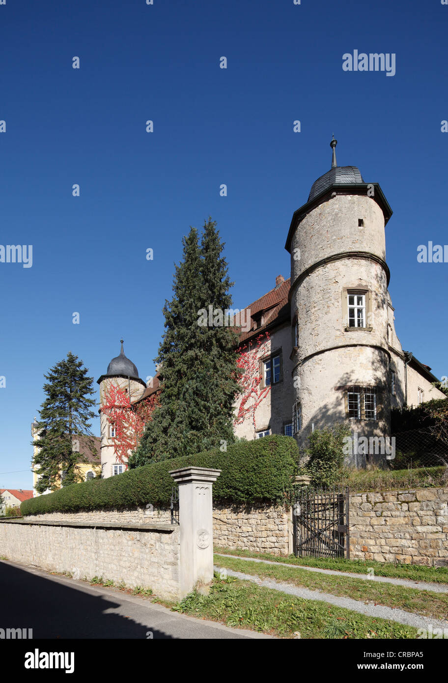 Château Renaissance, l'Obereuerheim, district de Grettstadt Schweinfurter Land, en Basse-franconie, Franconia, Bavaria, PublicGround Banque D'Images