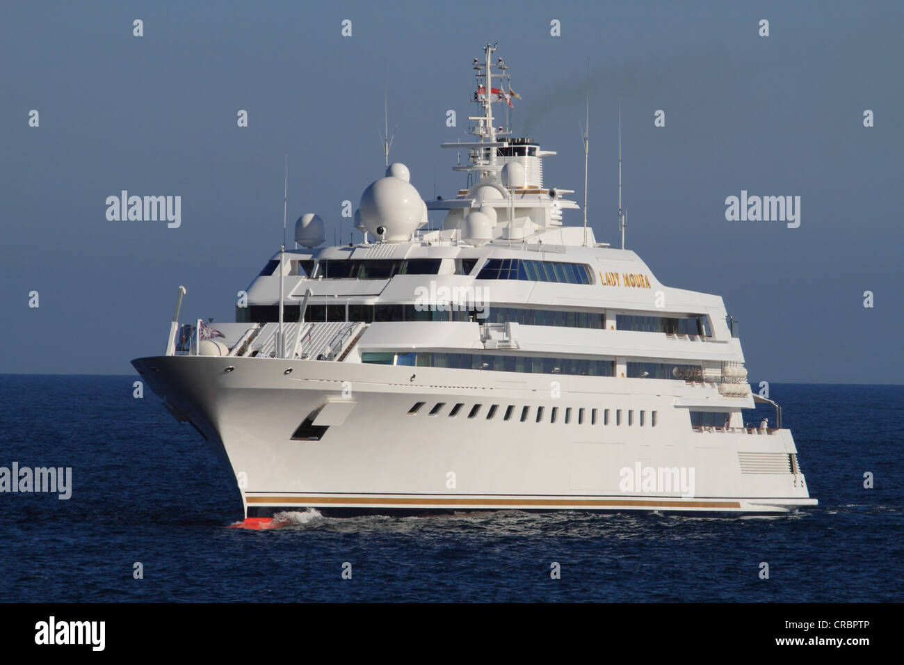 Lady Moura, cruiser, construit par Blohm et Voss GmbH, 114,85 m, construit en 1990, Principauté de Monaco, Côte d'Azur Banque D'Images