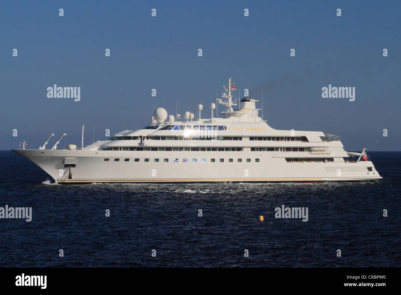 Lady Moura, cruiser, construit par Blohm et Voss GmbH, 114,85 m, construit en 1990, Principauté de Monaco, Côte d'Azur Banque D'Images