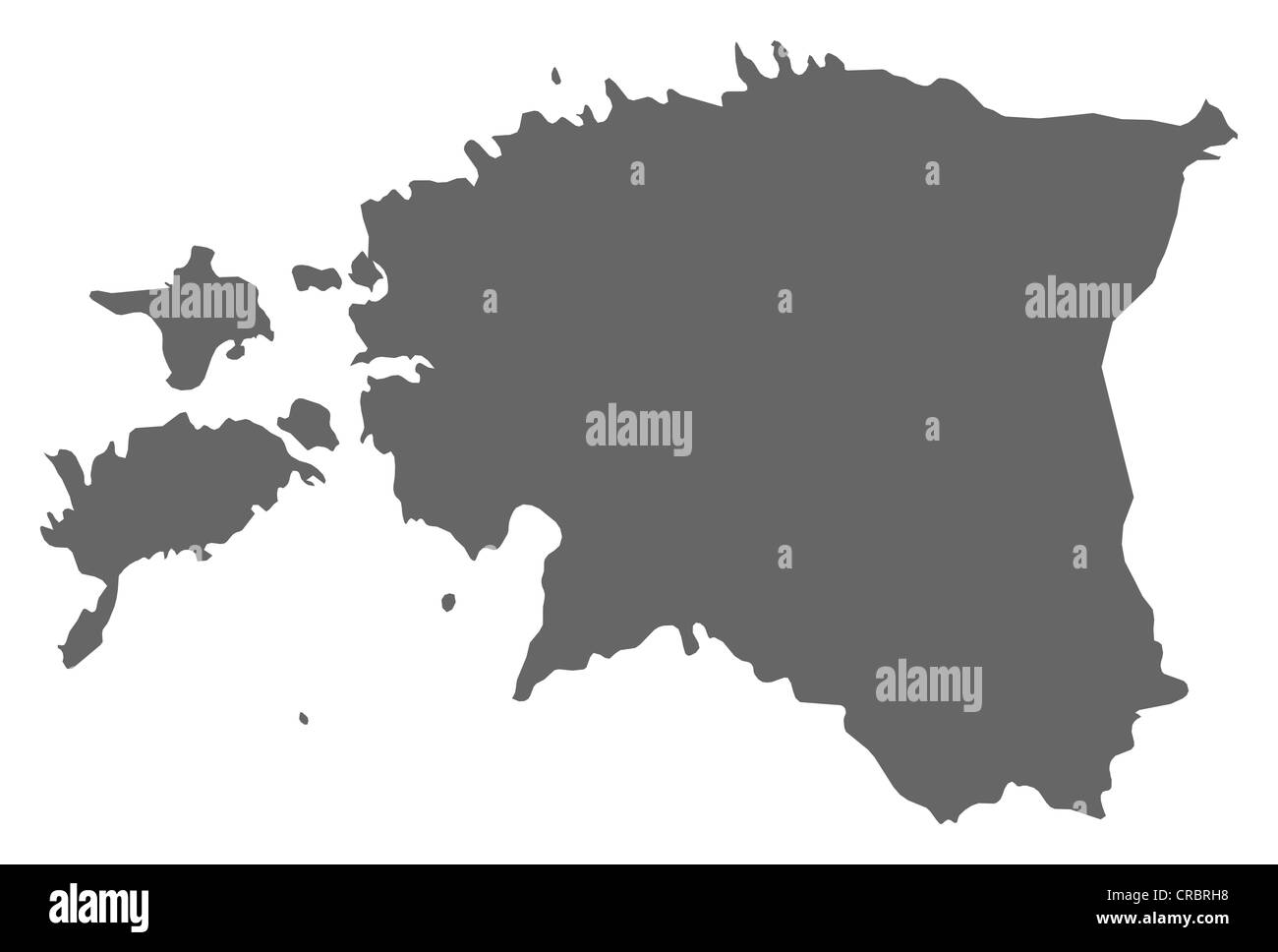 Carte politique de l'Estonie avec l'plusieurs comtés. Banque D'Images