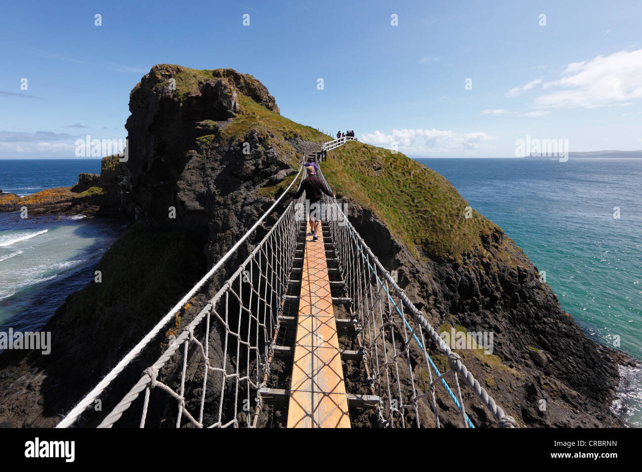 Carrick-a-Reed Pont de corde, comté d'Antrim, en Irlande du Nord, Royaume-Uni, Europe Banque D'Images
