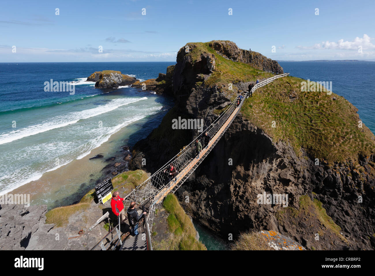 Carrick-a-Reed Pont de corde, comté d'Antrim, en Irlande du Nord, Royaume-Uni, Europe Banque D'Images