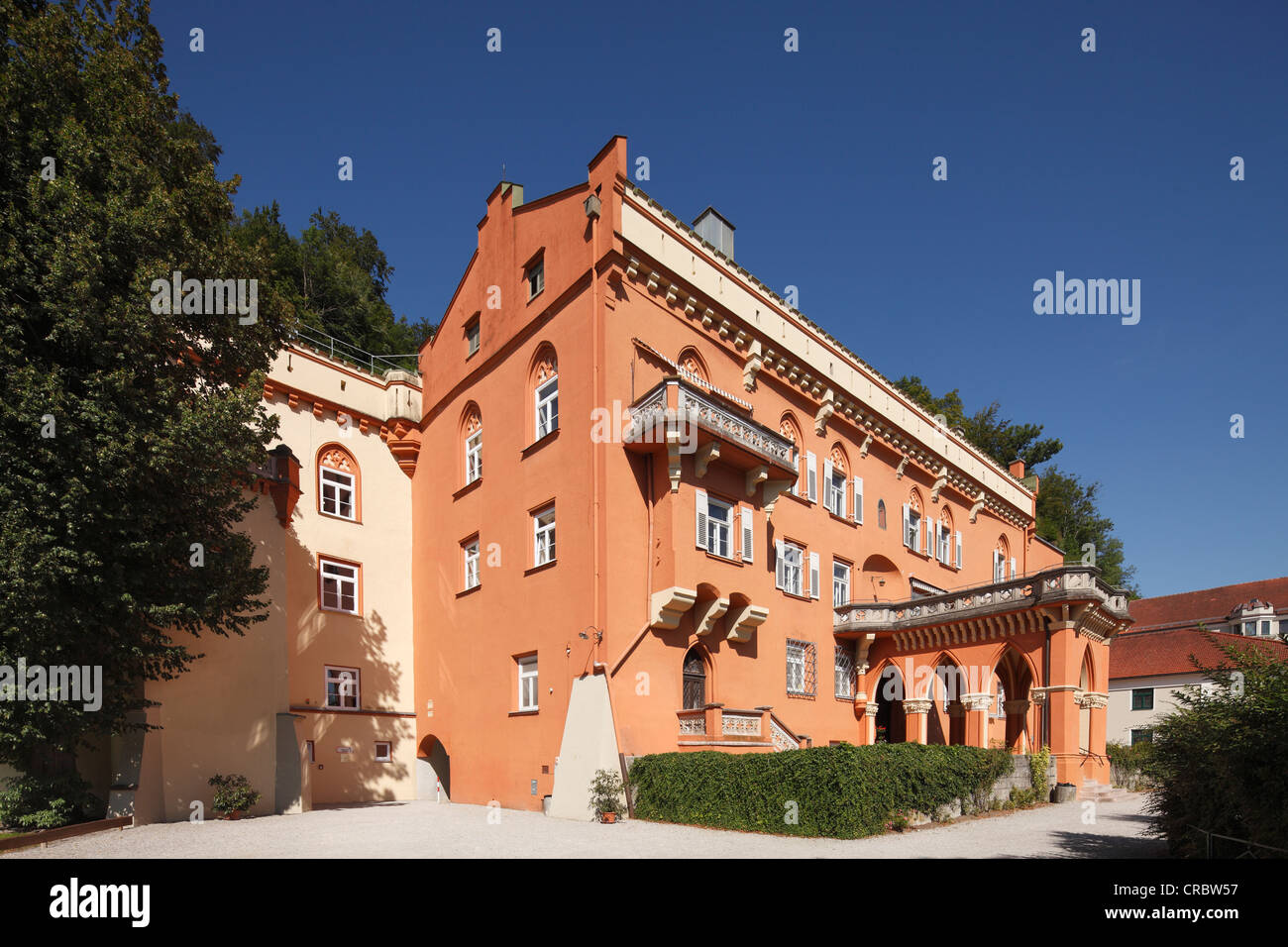 Château inférieur, Schloss Stein Château, Stein an der Traun, Chiemgau, Upper Bavaria, Bavaria, Germany, Europe Banque D'Images