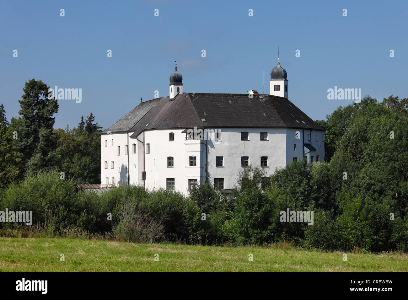 Le château Schloss Amerang, Chiemgau, Haute-Bavière, Bavaria, Germany, Europe Banque D'Images