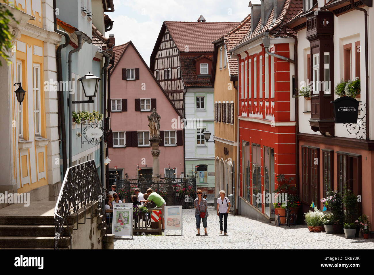Brunnen Schoener, belle fontaine, Mauvais Windheim, Middle Franconia, Franconia, Bavaria, Germany, Europe, PublicGround Banque D'Images