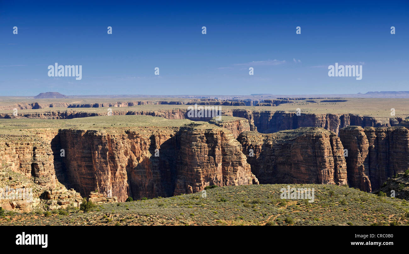 Little Colorado River, l'ancienne route 64, territoire de la Nation Navajo, Arizona, USA Banque D'Images