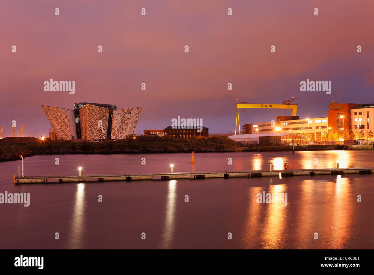 Ex-chantiers navals, Titanic Quarter, Belfast, Irlande du Nord, en Irlande, Grande-Bretagne, Europe, PublicGround Banque D'Images
