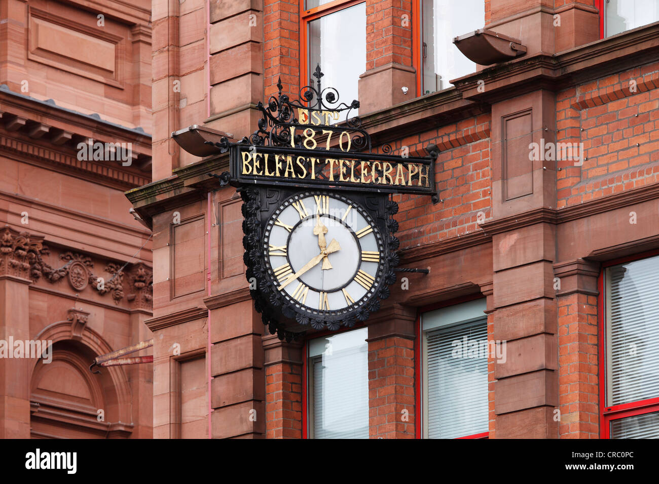 Belfast Telegraph, Royal Avenue, Belfast, Irlande du Nord, en Irlande, Grande-Bretagne, Europe, PublicGround Banque D'Images