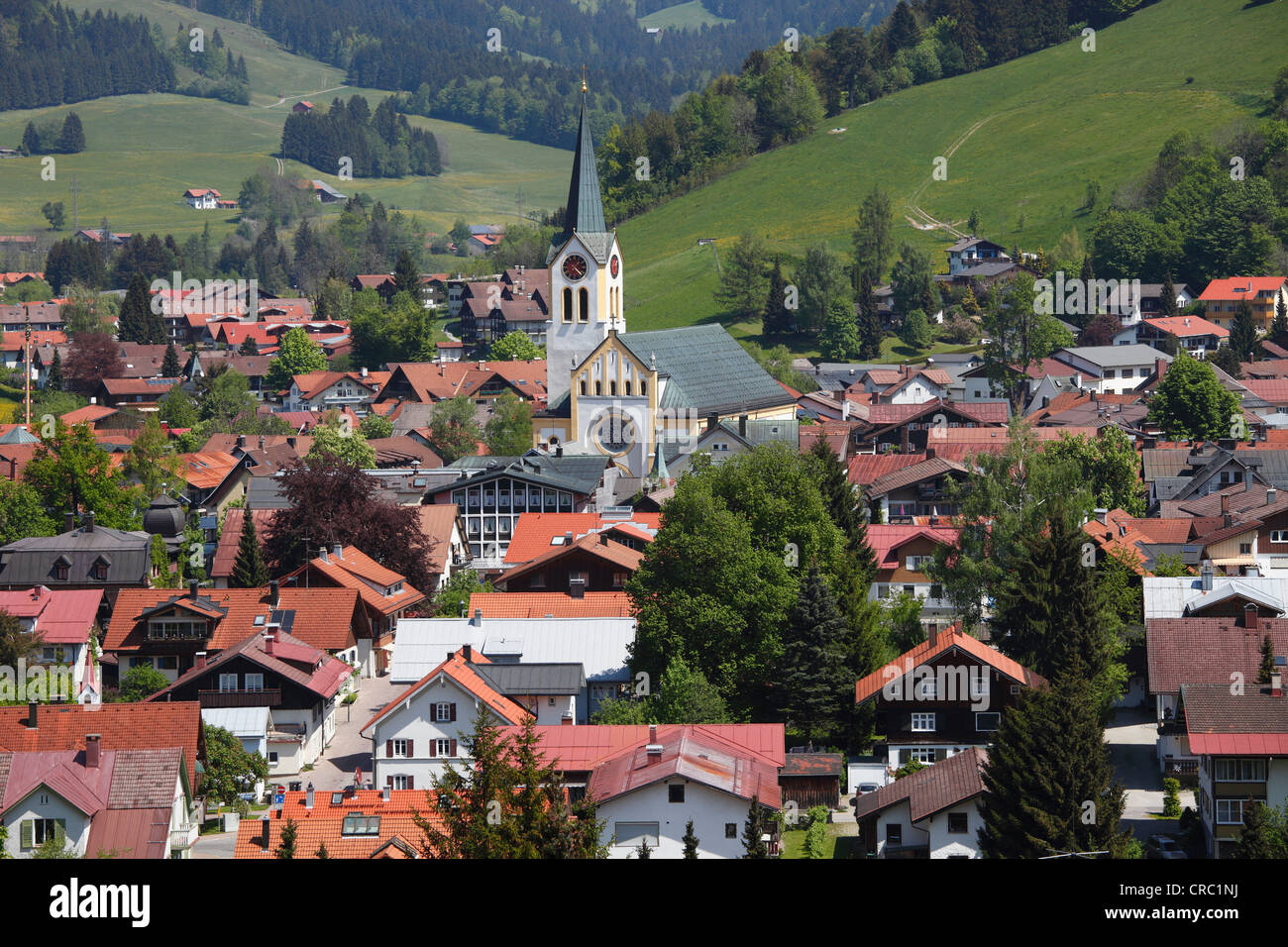 Oberstaufen, supérieur, Allgaeu Bayerisch souabe, Allgaeu, Bavaria, Germany, Europe, PublicGround Banque D'Images