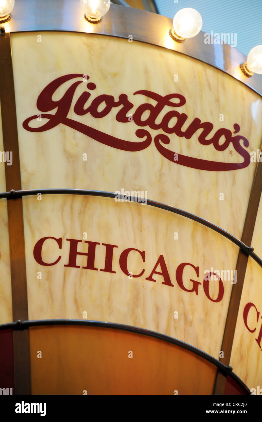GIORDANO'S CÉLÈBRE ITALIEN PIZZA RESTAURANT,CHICAGO,ILLINOIS Banque D'Images