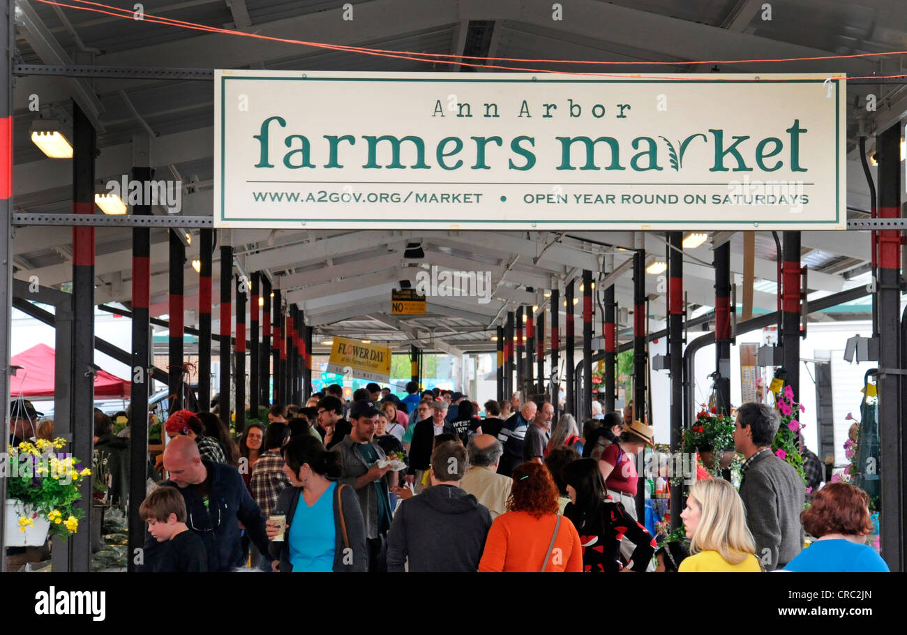 FARMER'S MARKET, Ann Arbor, Michigan, USA Banque D'Images