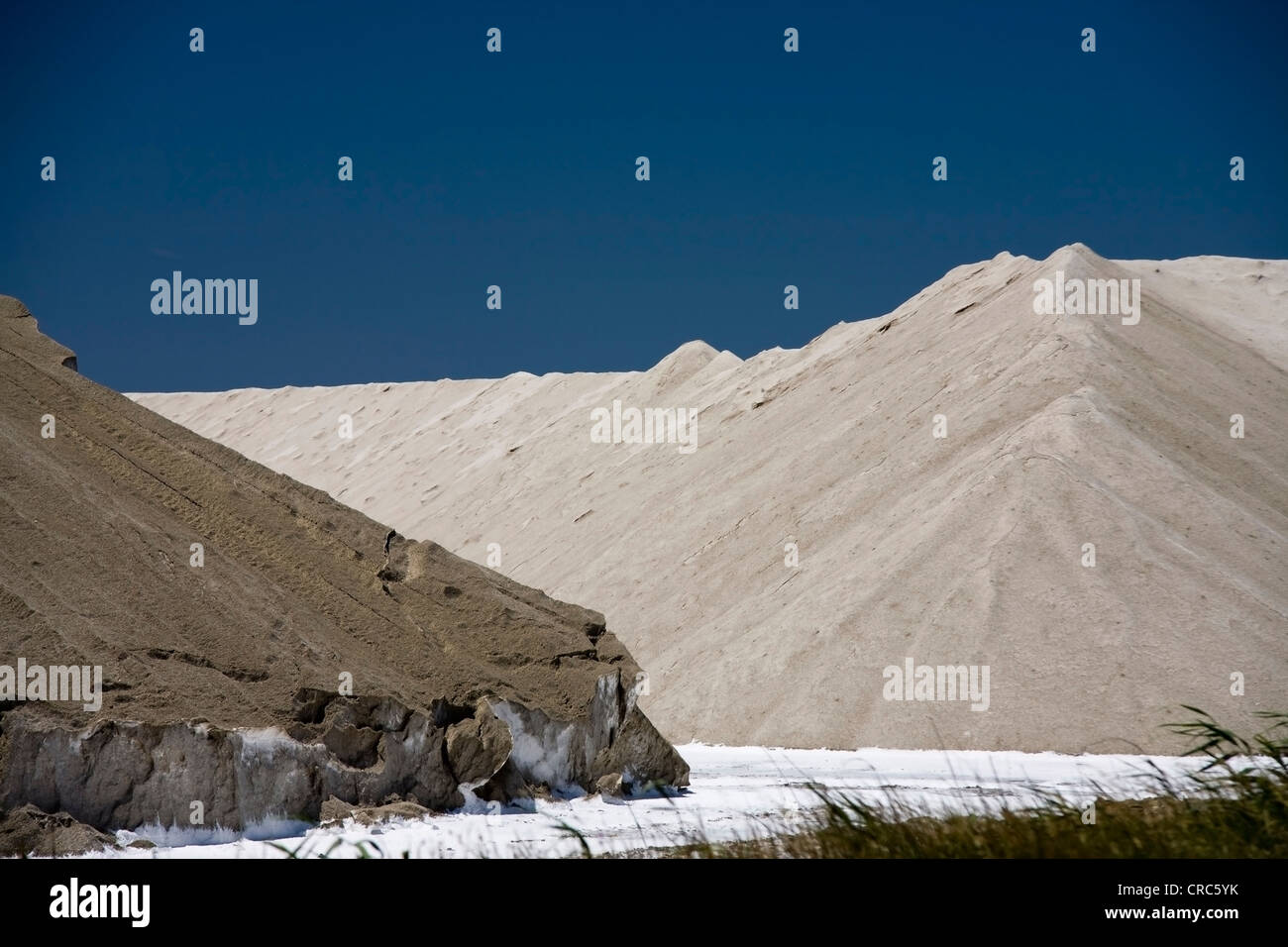 La production de sel en Camargue France, Provence Banque D'Images