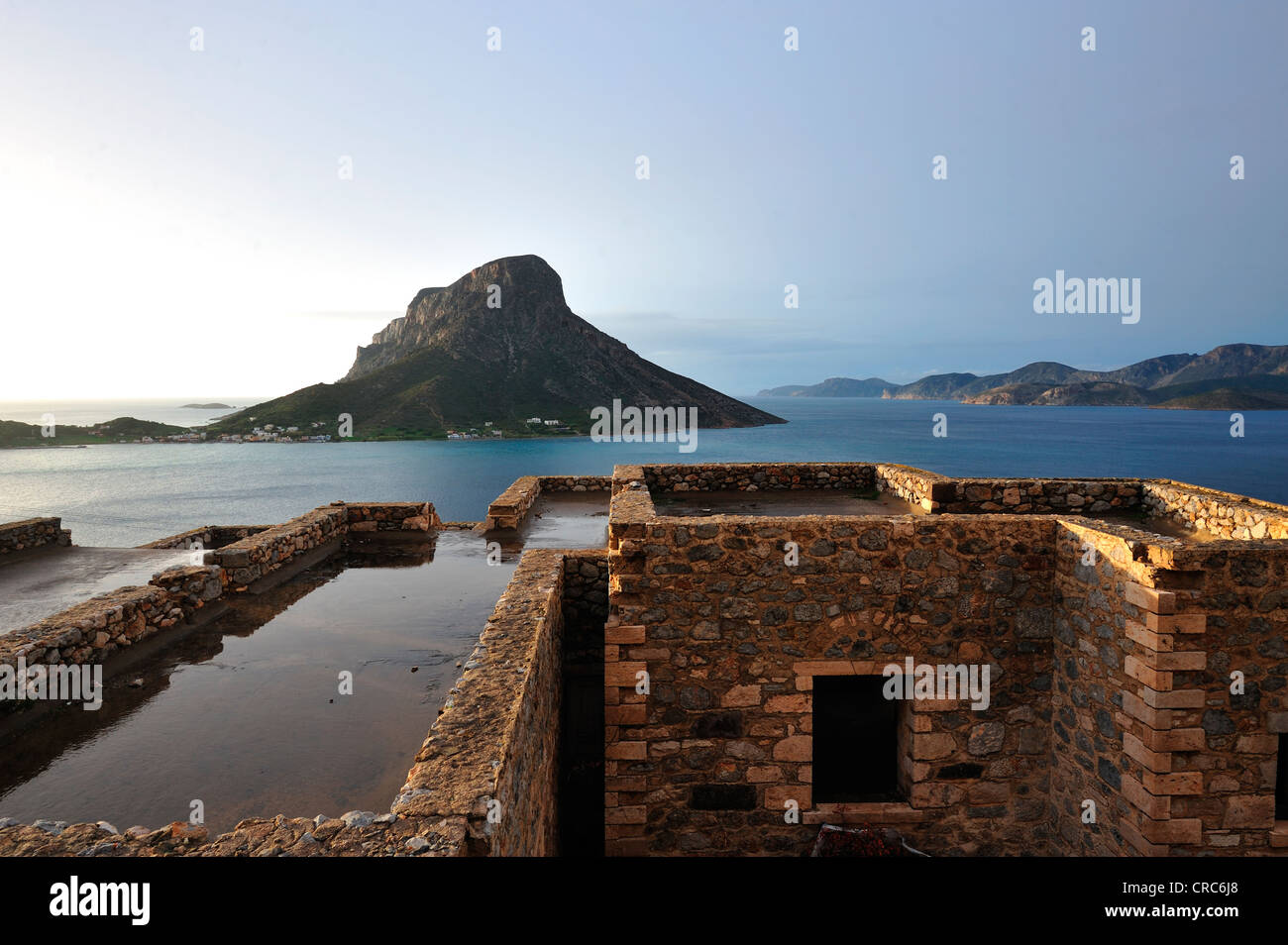 Vue panoramique de l'île grecque de Teledos Banque D'Images