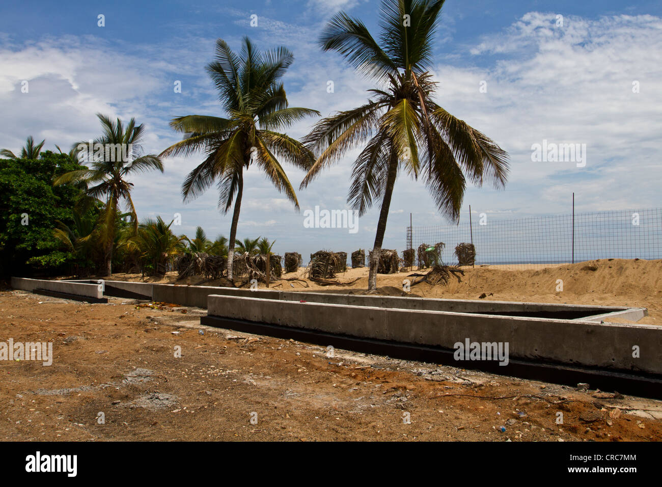Les travaux de voirie dans l'île de Cabo, Luanda Angola Banque D'Images