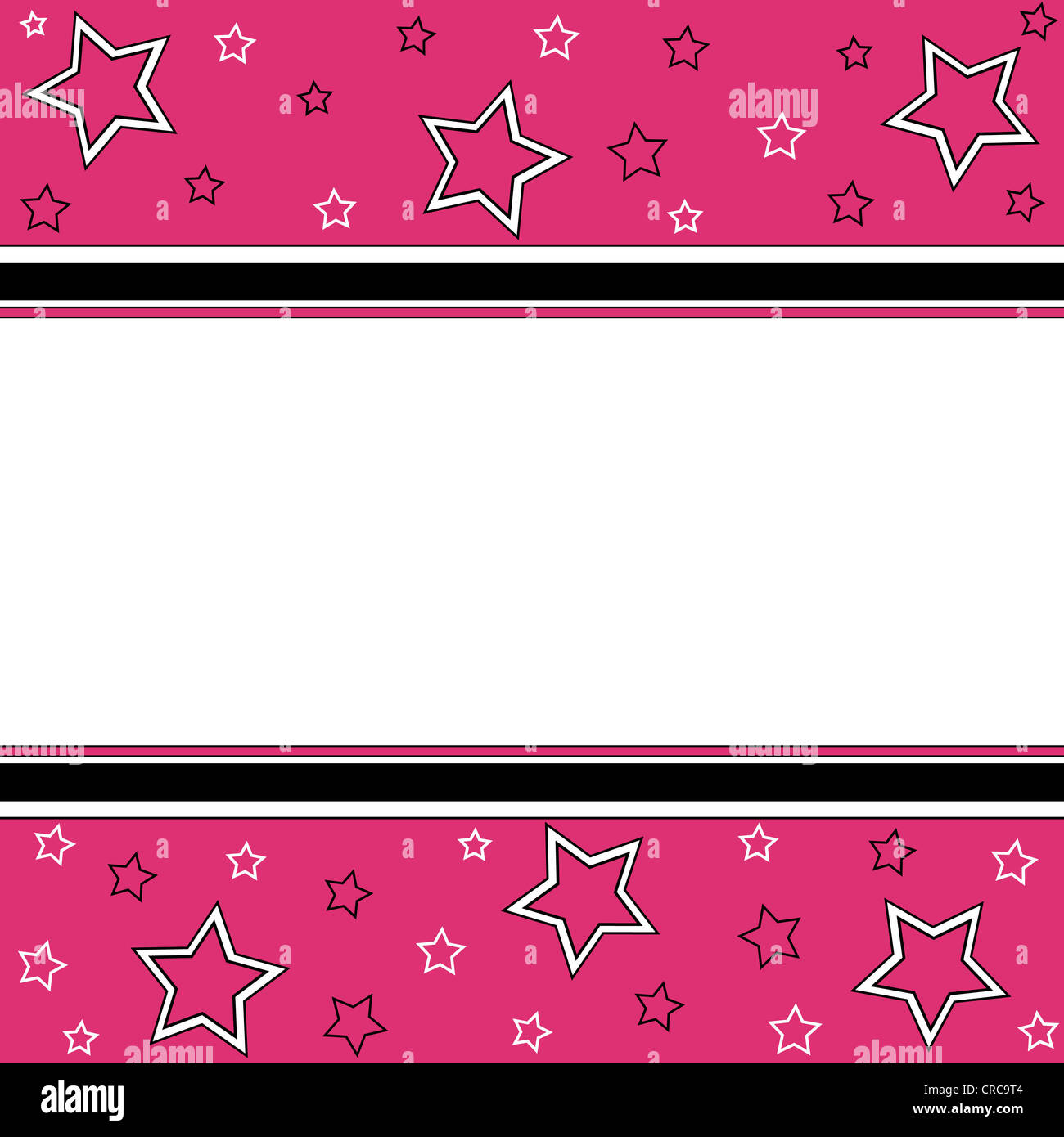 Stars and Stripes pattern en blanc, noir et rose Banque D'Images