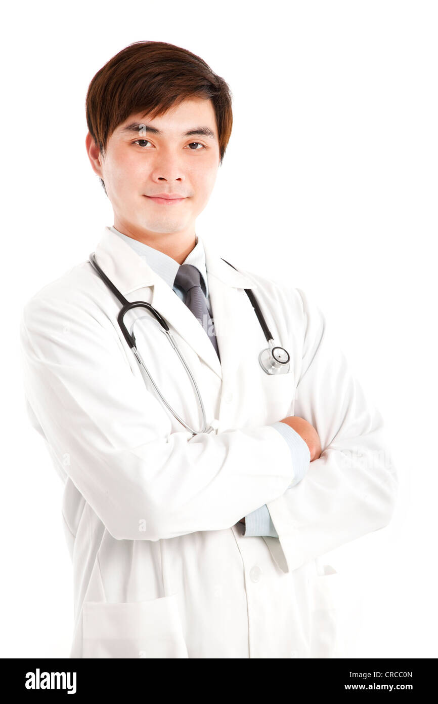 Smiling asian médecin Banque D'Images