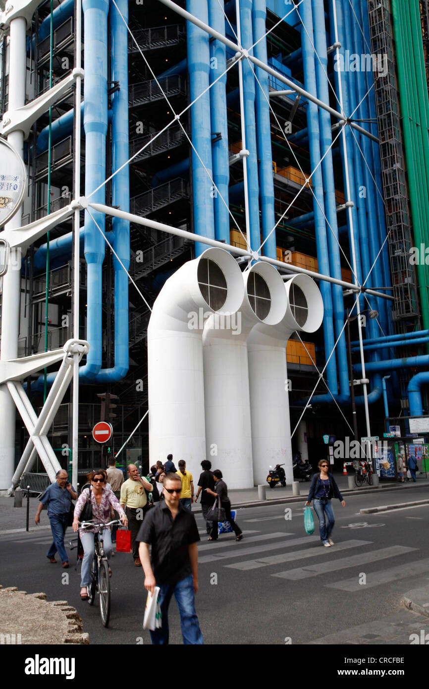 Centre George Pompidou, Beaubourg, Paris, Ile de France, France, Europe Banque D'Images