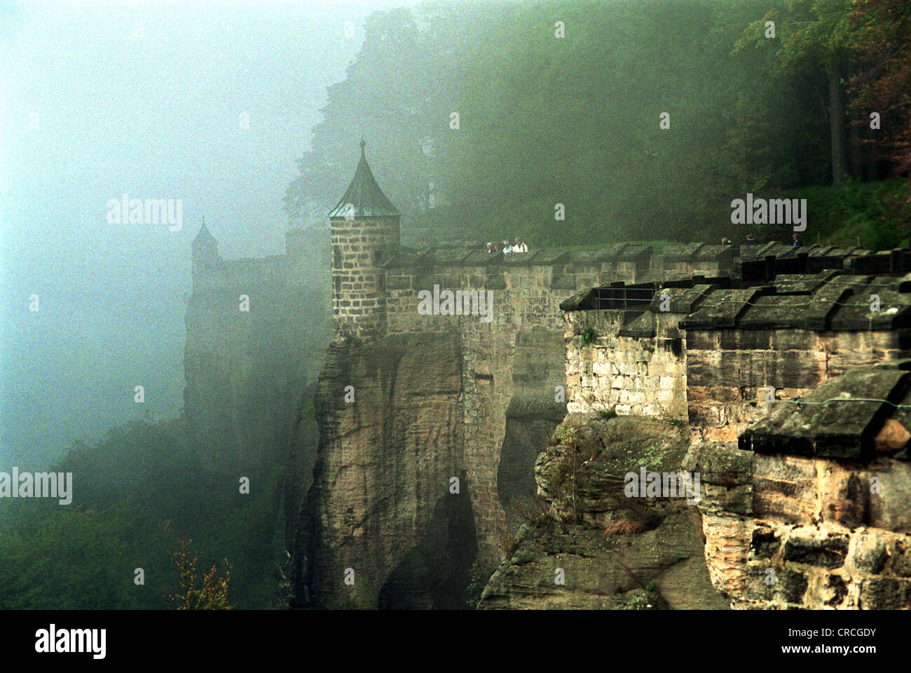 Postcard Königstein Fortress Saxon Switzerland Elbe