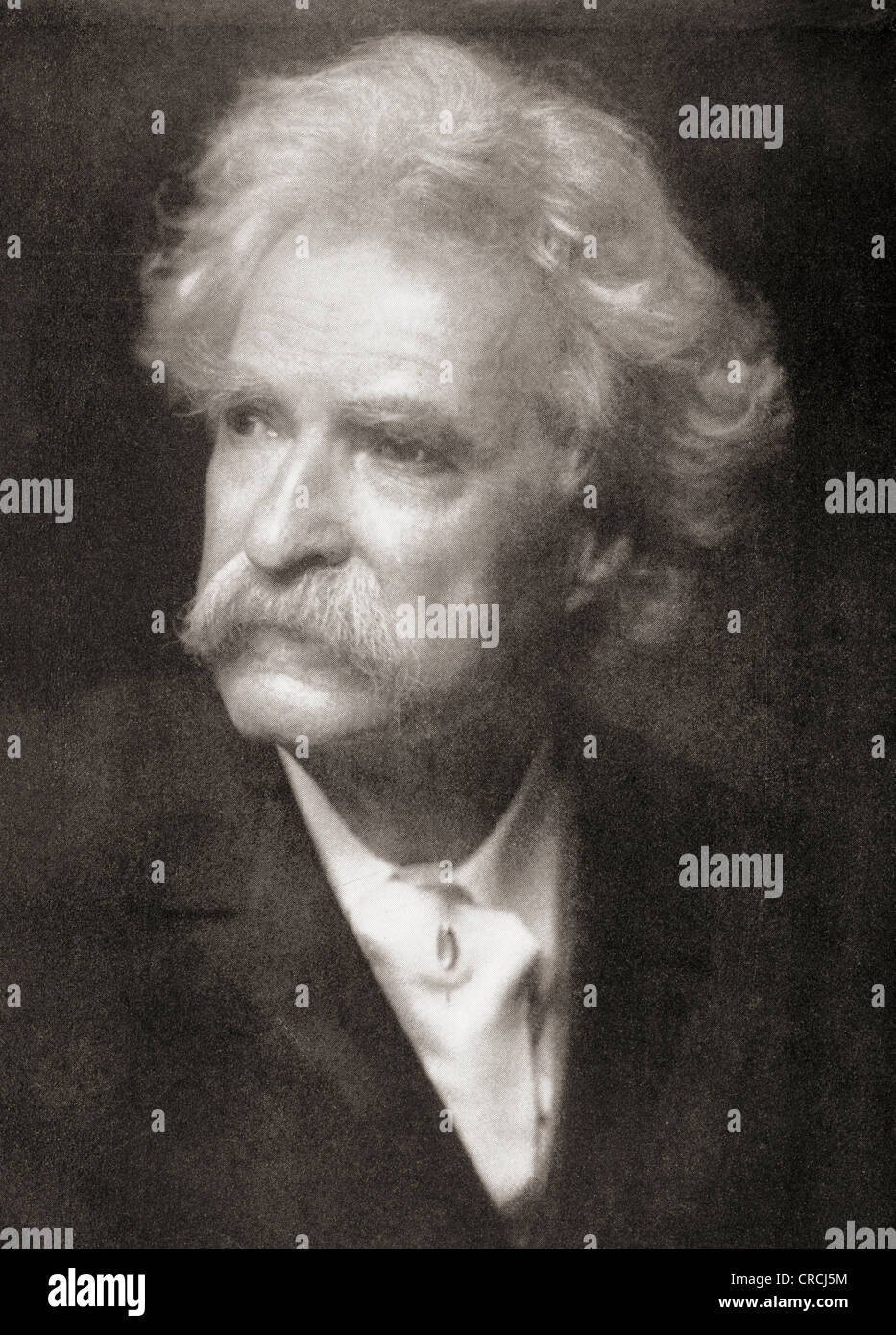 Destouches, 1835 -1910, mieux connu sous son nom de plume de Mark Twain. Auteur et humoriste américain. Banque D'Images