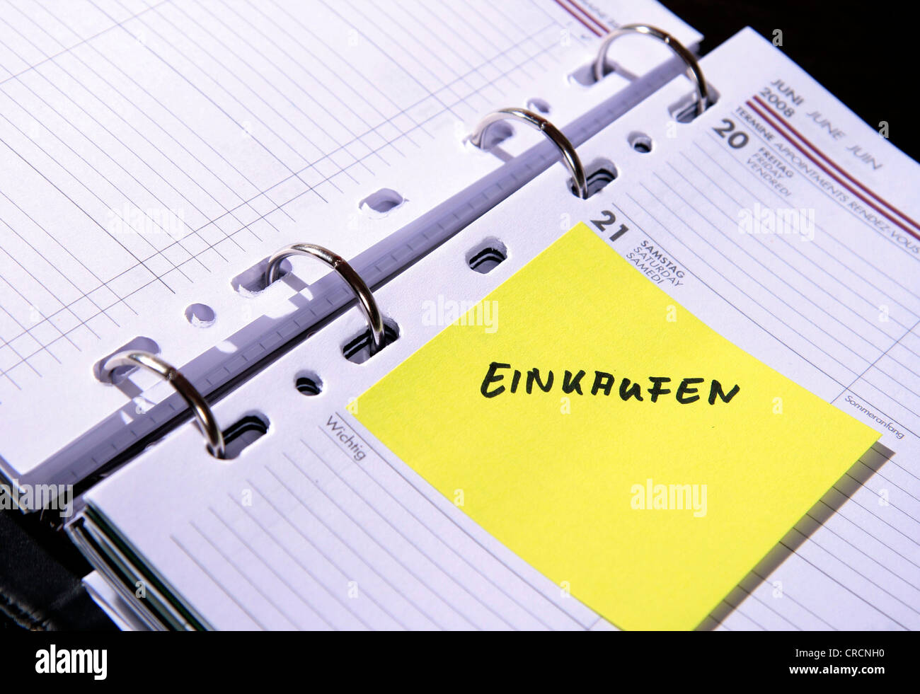 Carnet de rendez-vous le "shopping", Allemagne Banque D'Images