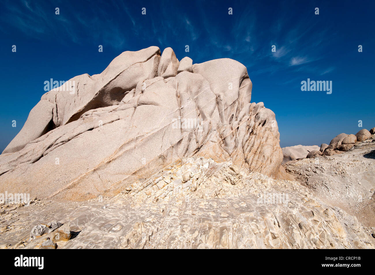 Des formations rocheuses, l'Ogliastra, Palau, Sardaigne, Italie, Europe Banque D'Images