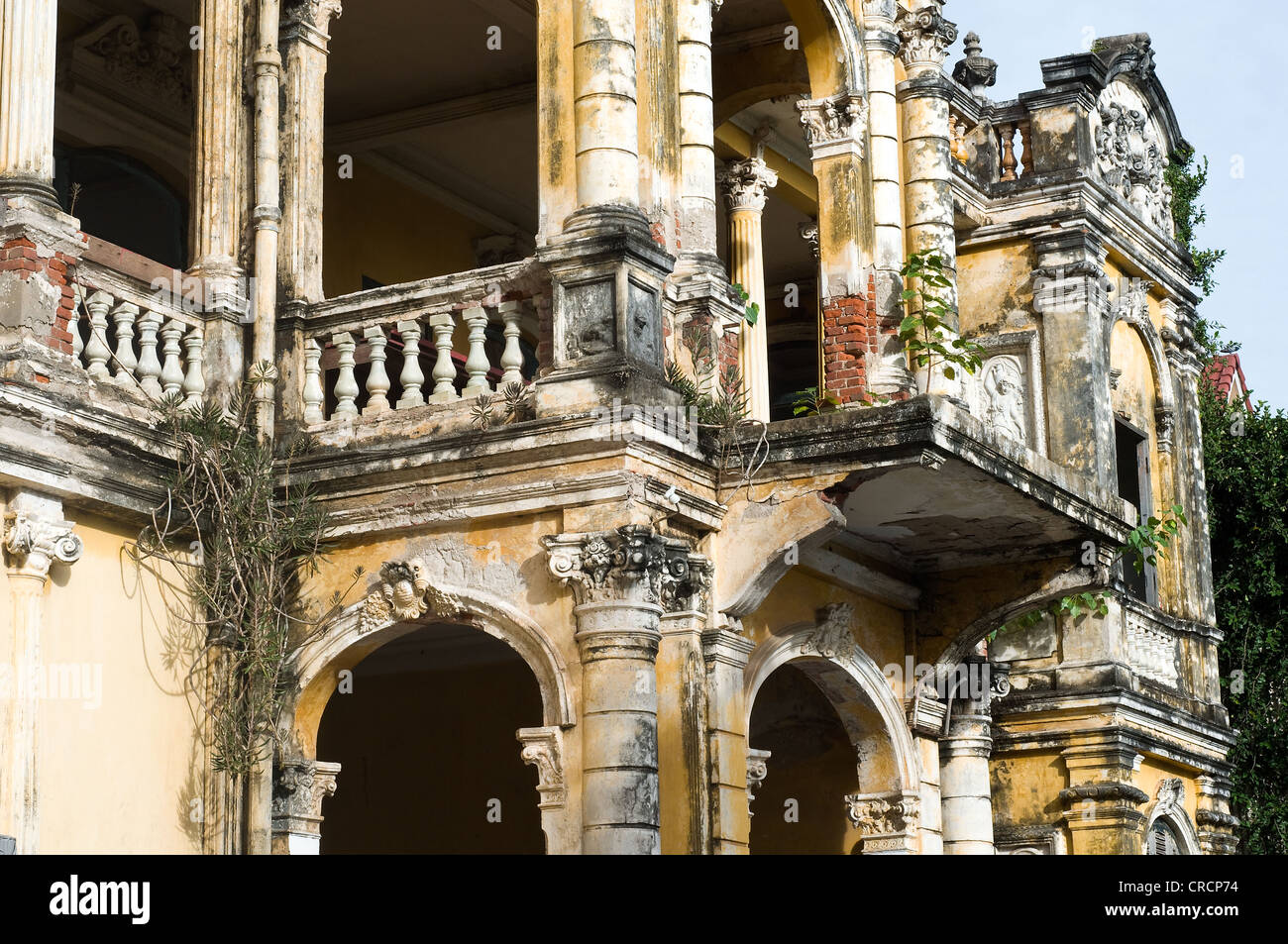 L'architecture coloniale française Phnom Penh Cambodge Banque D'Images